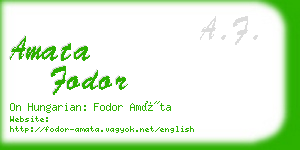 amata fodor business card